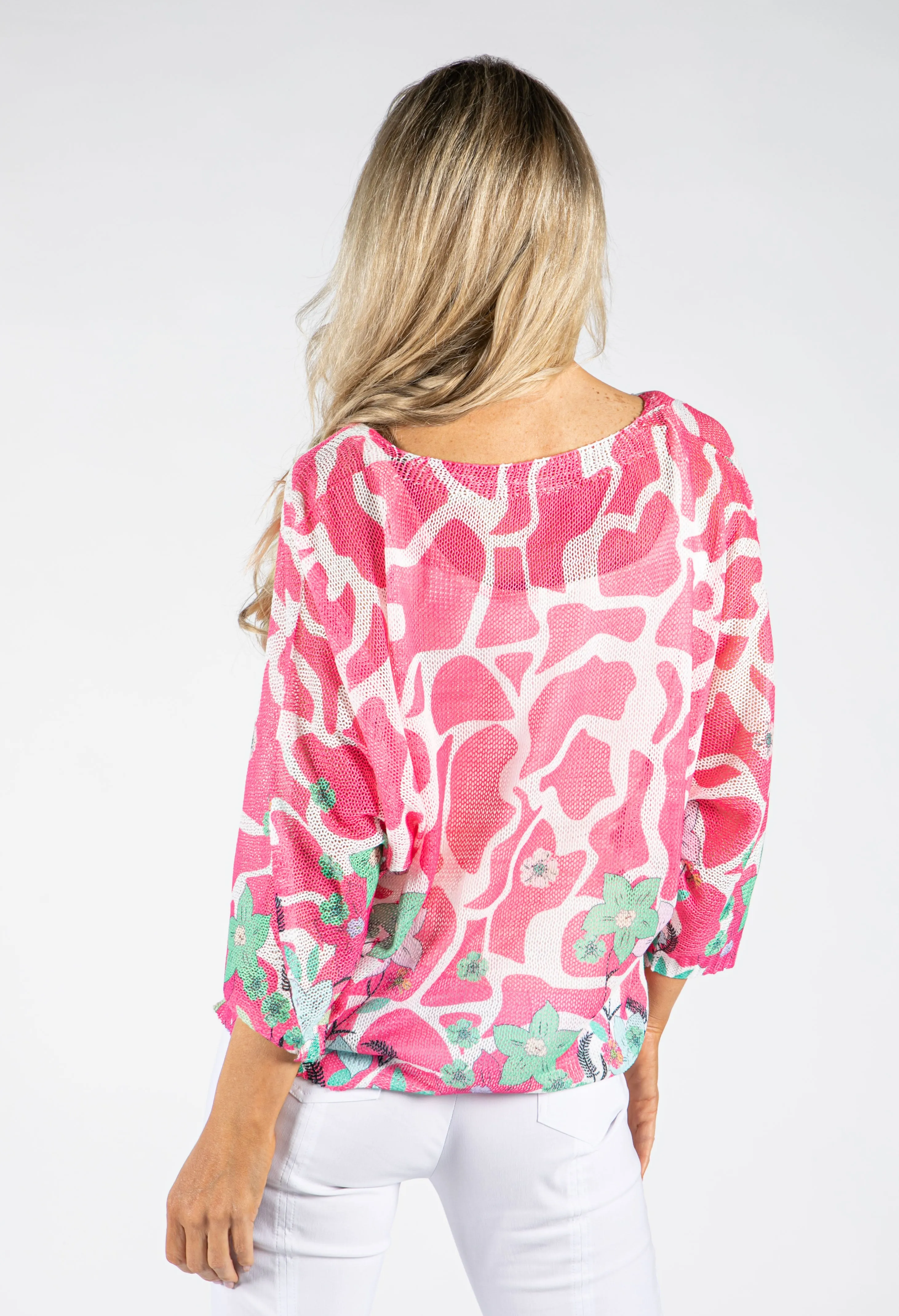 Animal Print Knit Pullover-1