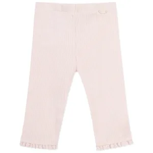 Classic Lace-Lined Leggings - Pale Pink