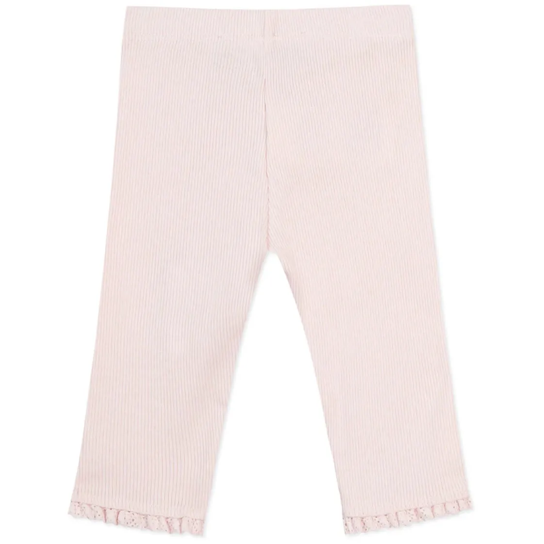 Classic Lace-Lined Leggings - Pale Pink
