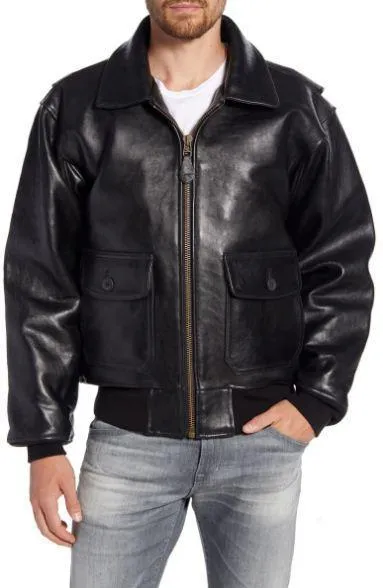 Genuine Shearling Collar Jacket