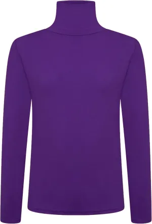 Loxdonz Girls Long Sleeve Turtleneck Tee Shirt Kids Casual High Neck Tops T-Shirts | Youth Size 3-14