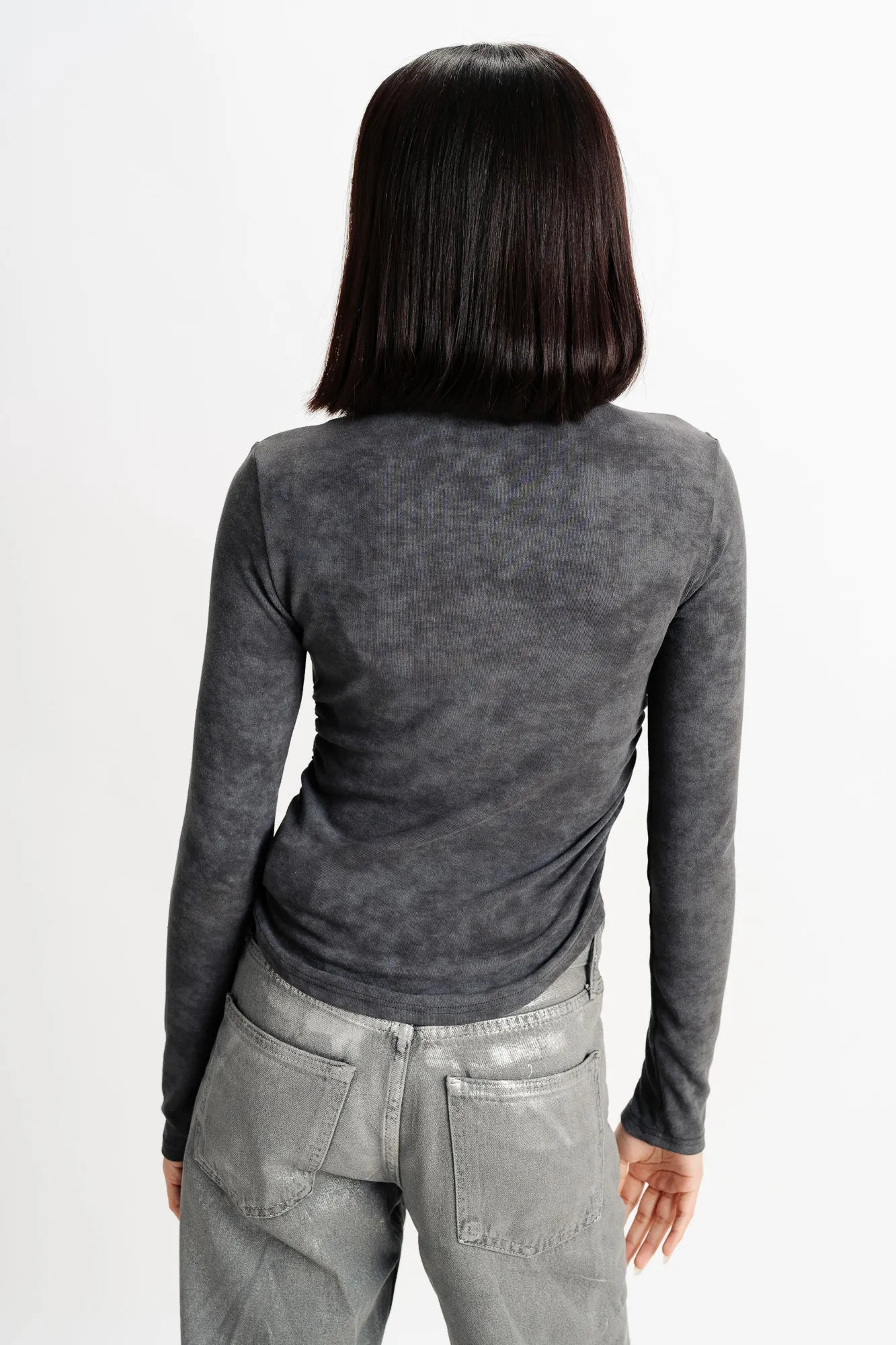 Mock Neck Black Top