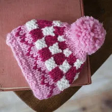 Pink Bobble Hat