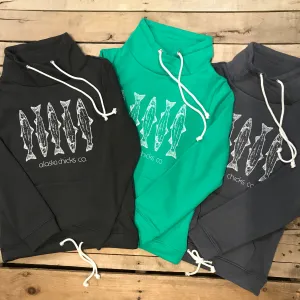 Salmon Sketch Double Drawstring